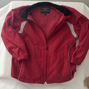 VTG 90s Pacific Trail Red Nylon Men's Collared Windbreaker GORPCCORE